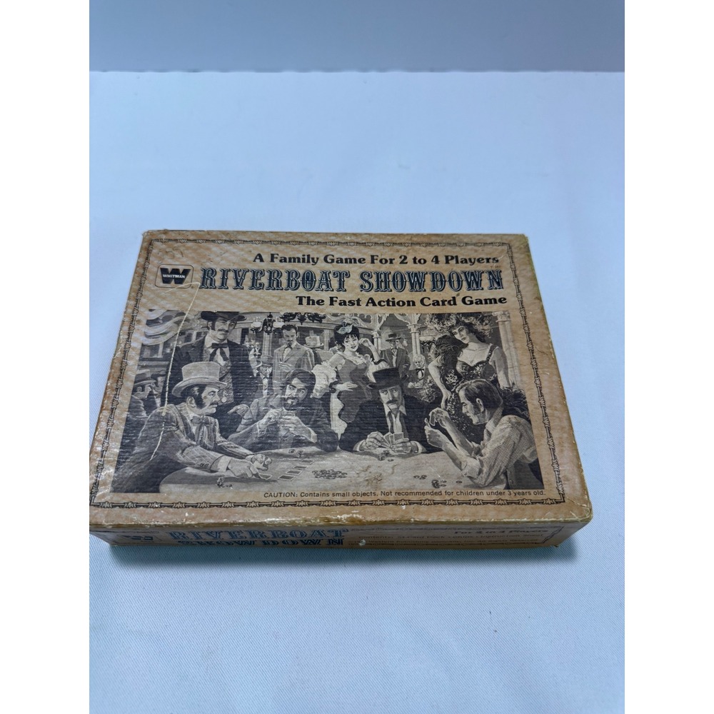 Vintage Whitman Riverboat Showdown Card Game 1975 Western 2-4 Players